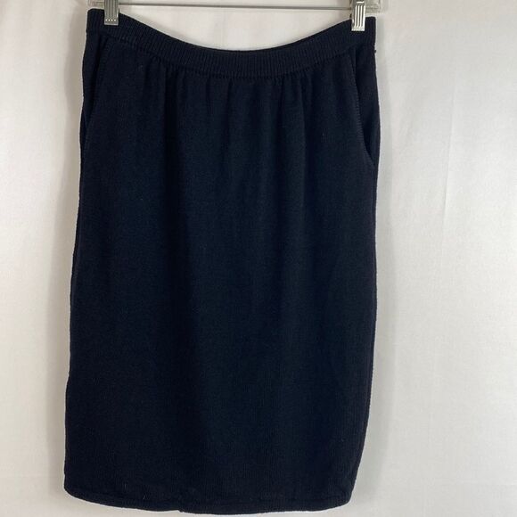 St. John by Marie Gray elegant black midi skirt size 2 - Picture 1 of 8